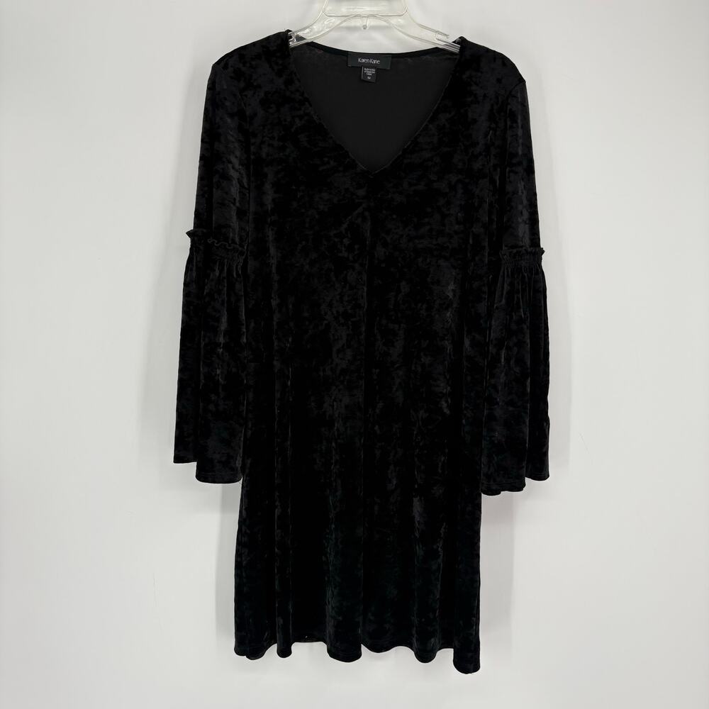 Karen Kane Black Velvet Mini Dress Size M Whimsygoth Gothic Romantic Vamp